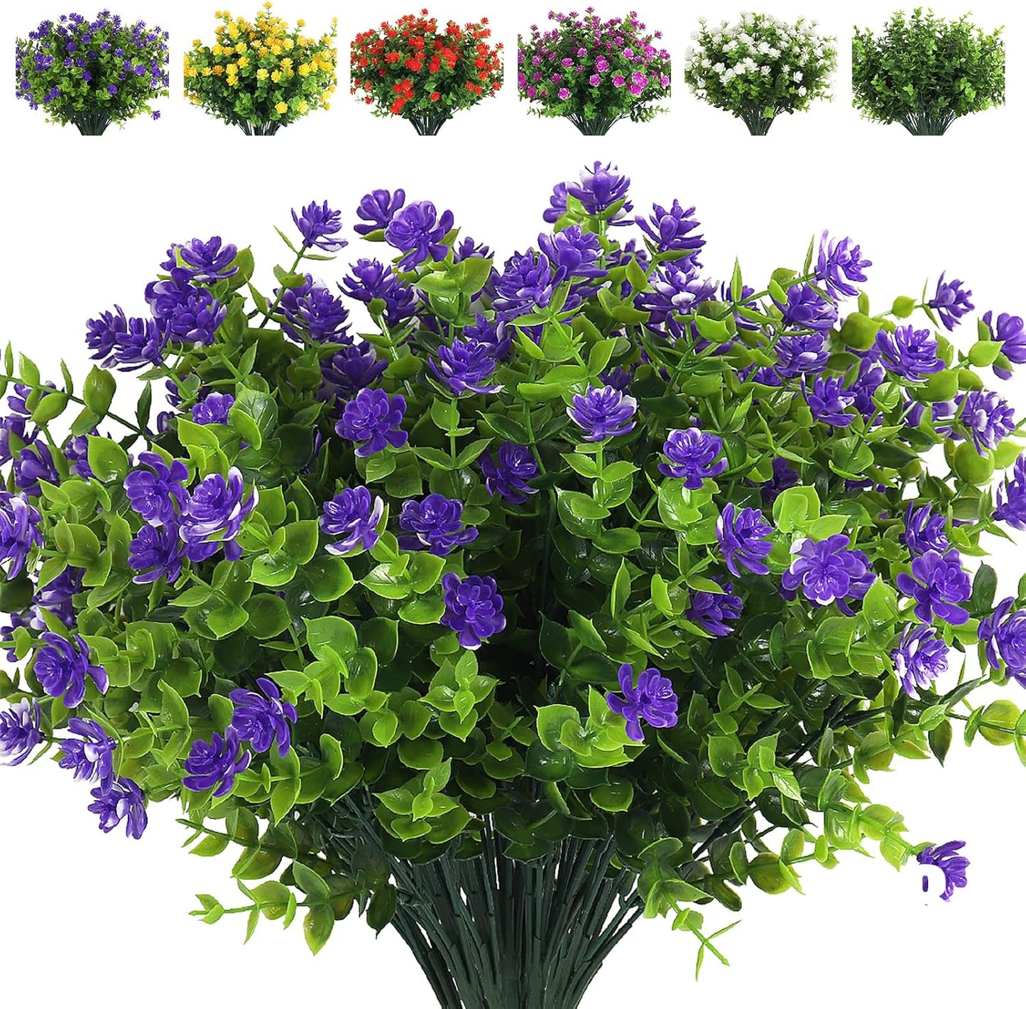 Transform Your Space with 8 Bundles of Lifelike Artificial Fall Flowers - Vibrant Green and Orange Faux Plants for Year-Round Indoor and Outdoor Décor