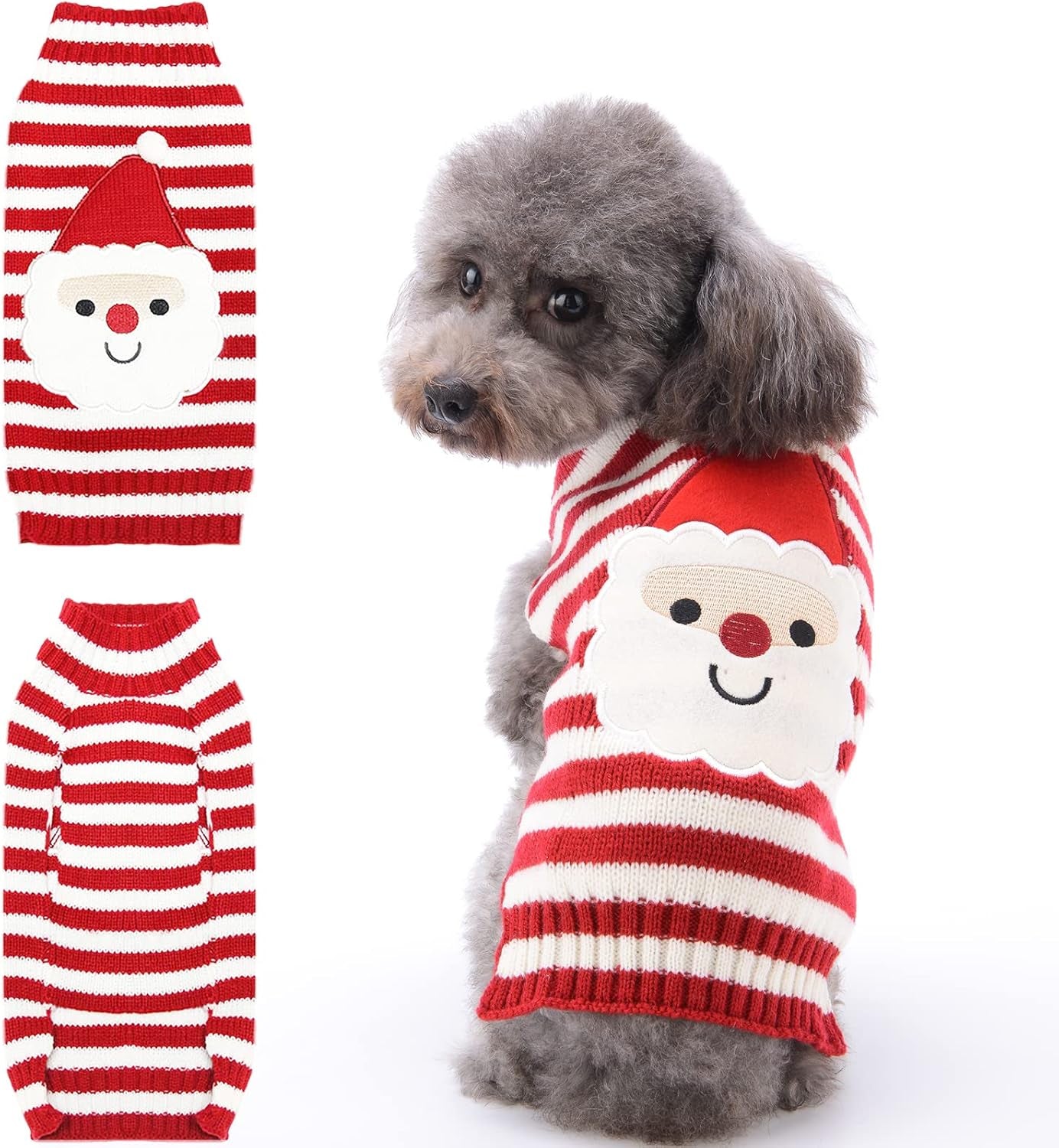 Adorable Knitted Dog Christmas Sweater with Cute Reindeer Design - Perfect Holiday Outfit for Small, Medium, and Large Pets!