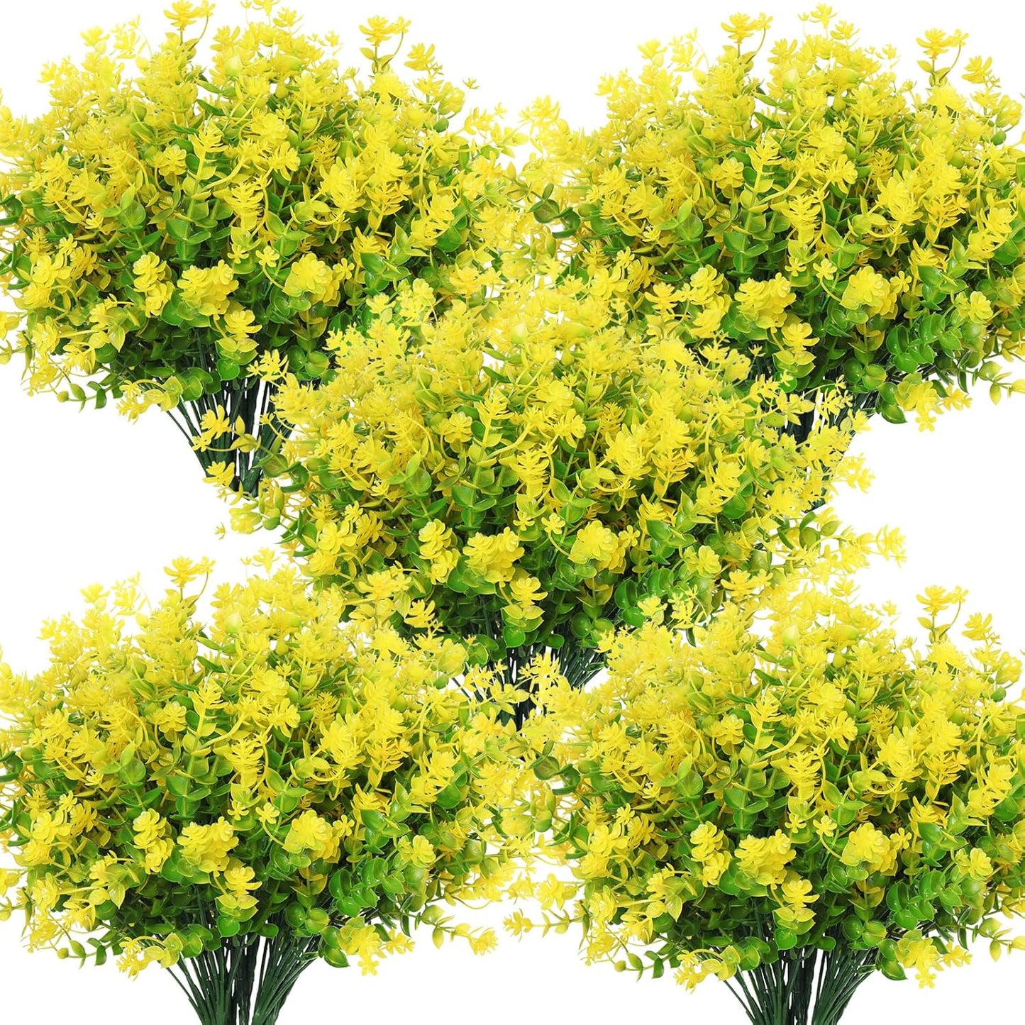 Transform Your Space with 8 Bundles of Lifelike Artificial Fall Flowers - Vibrant Green and Orange Faux Plants for Year-Round Indoor and Outdoor Décor