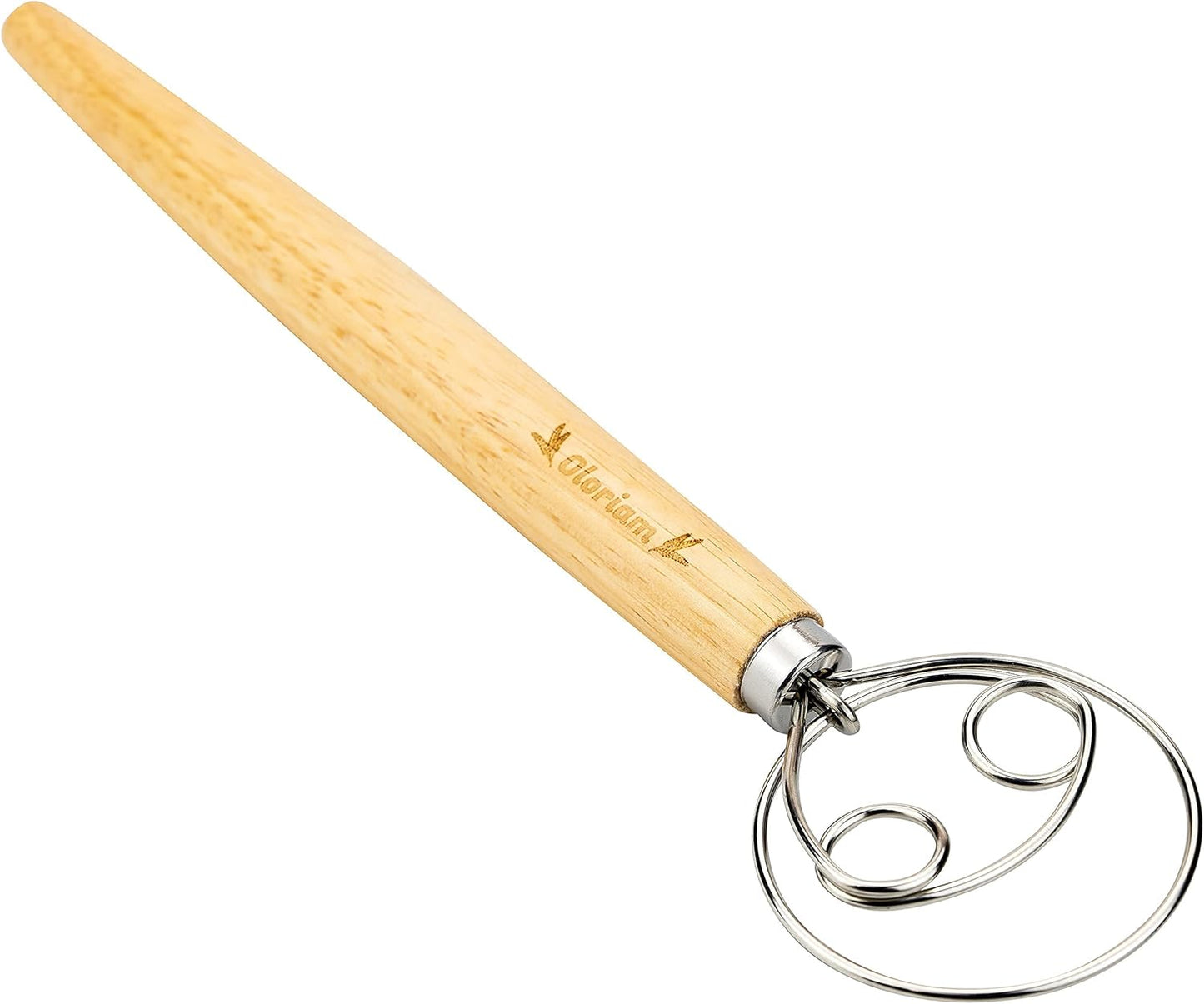 Danish Dough Whisk Pastry Mixer and Bread Lame Tool Set, Hand Crafted Dough Scoring with Five Replaceable Blades by - Premium Stainless Steel Mixer - Ideal for Artisan Bread Baking