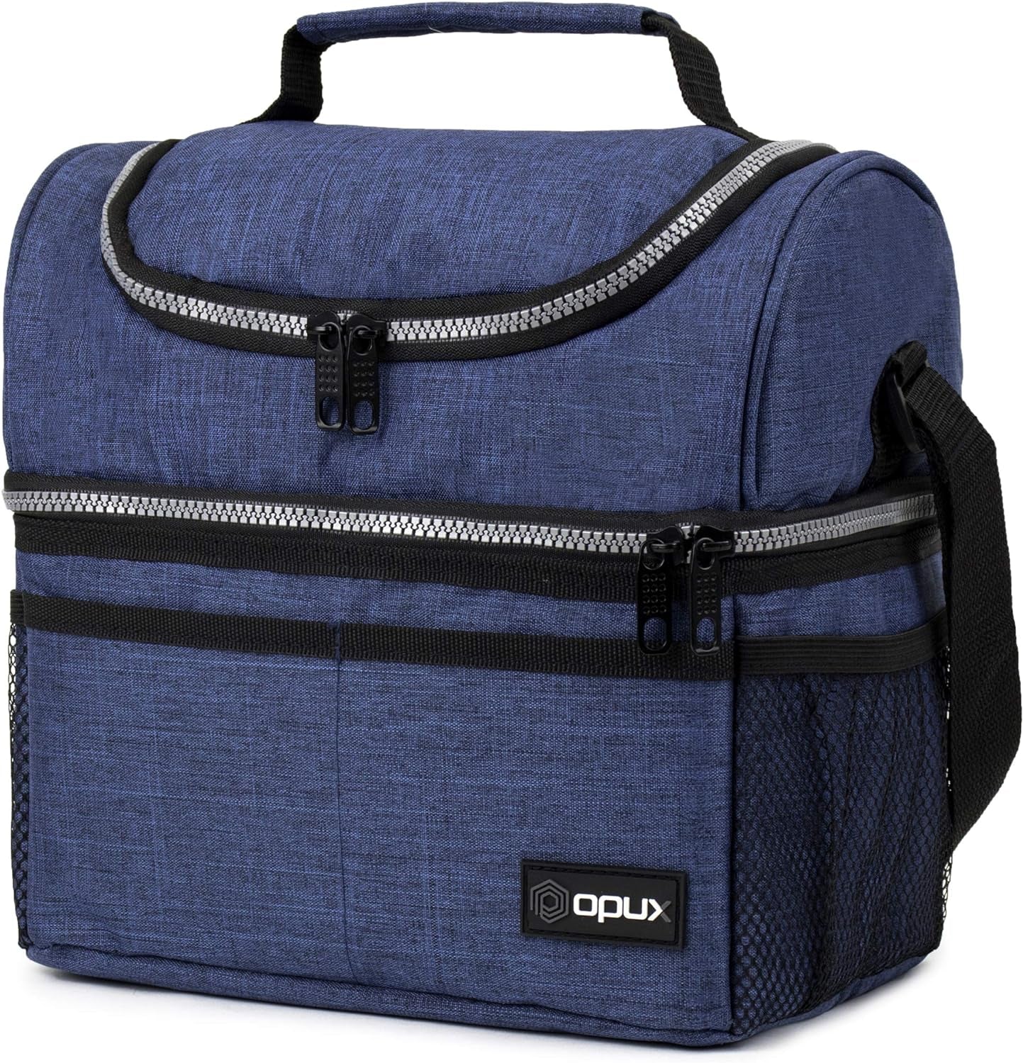 Lunch Box, Insulated Large Double Decker Leak Proof for Men or Women for Work or Game Day.