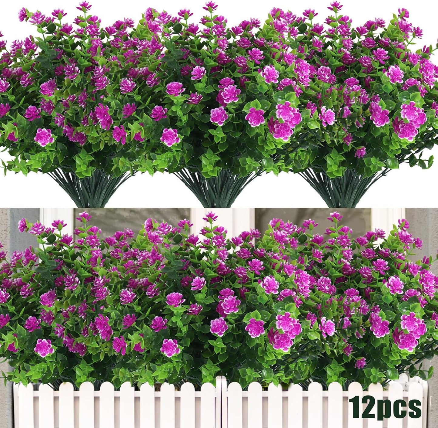 Transform Your Space with 8 Bundles of Lifelike Artificial Fall Flowers - Vibrant Green and Orange Faux Plants for Year-Round Indoor and Outdoor Décor