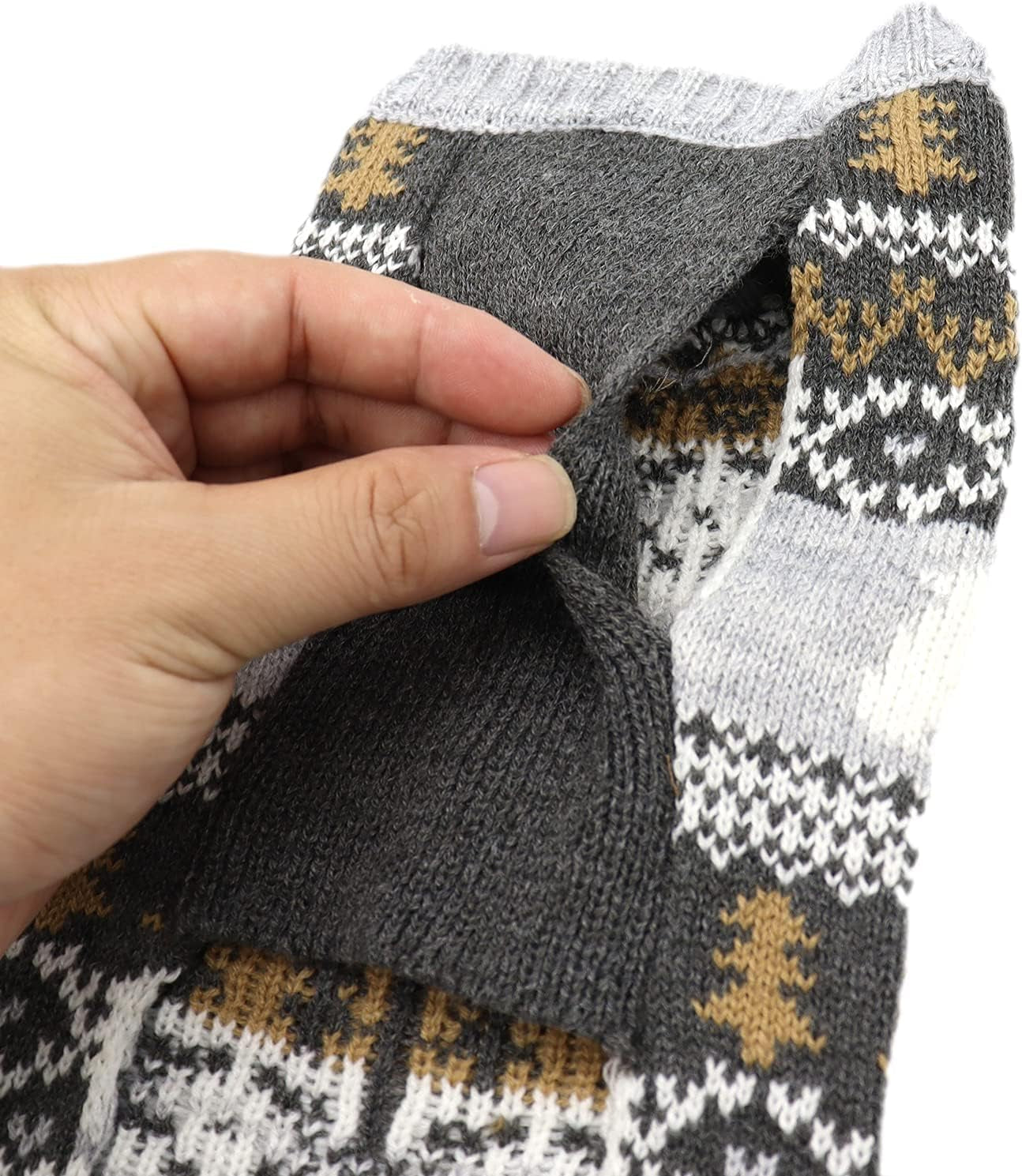 Adorable Classic Argyle Knitted Dog Christmas Sweater – Cozy Holiday Outfit for Small to Large Dogs and Cats in Festive Grey