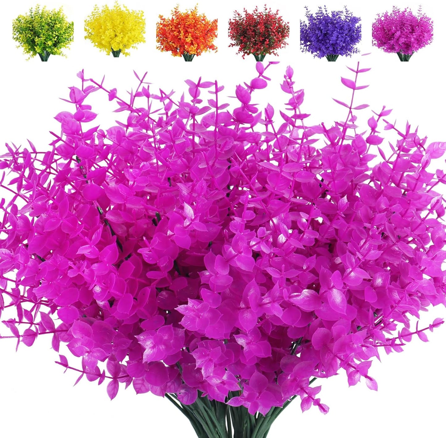 Transform Your Space with 8 Bundles of Lifelike Artificial Fall Flowers - Vibrant Green and Orange Faux Plants for Year-Round Indoor and Outdoor Décor
