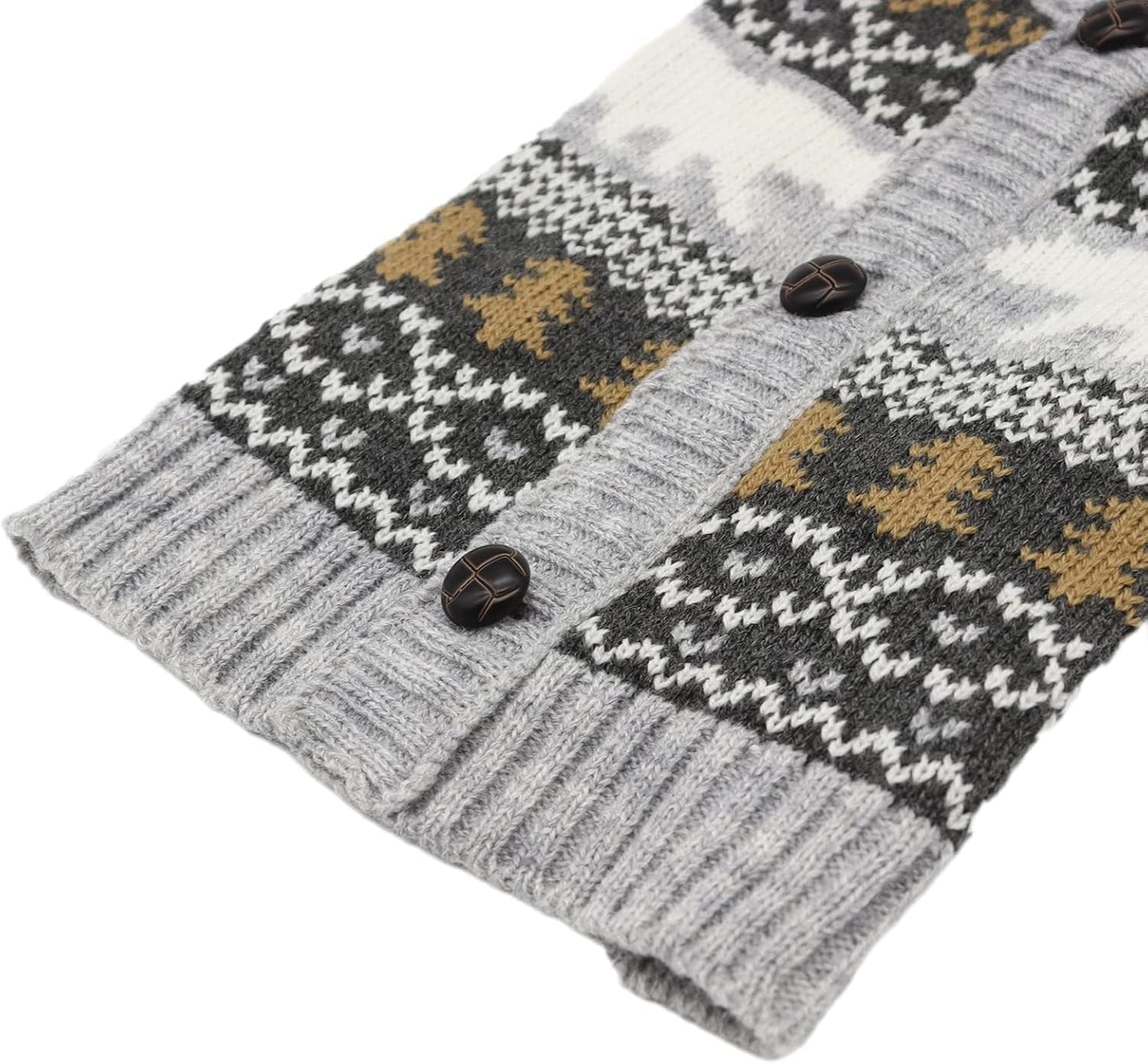 Adorable Classic Argyle Knitted Dog Christmas Sweater – Cozy Holiday Outfit for Small to Large Dogs and Cats in Festive Grey