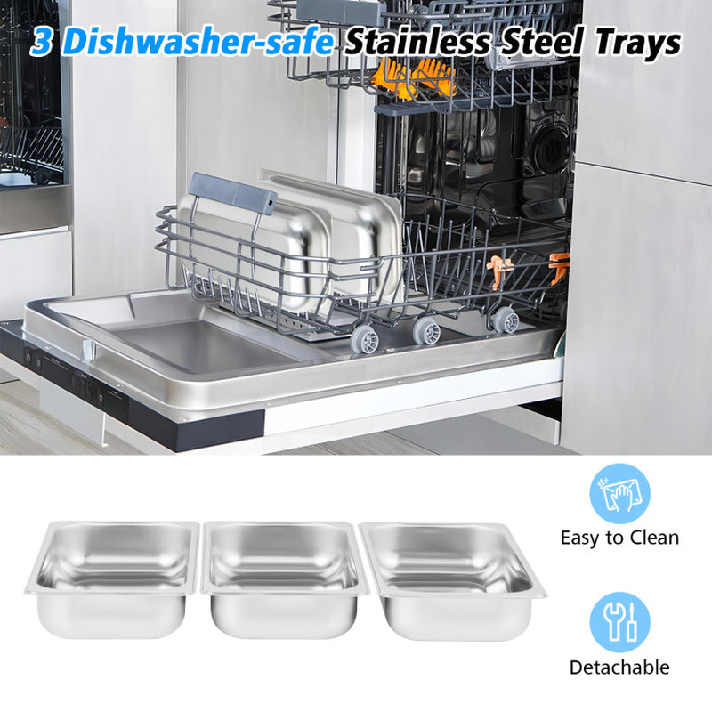 Ultimate 2-in-1 Electric Warming Tray with Precision Temperature Control for Perfectly Warmed Dishes