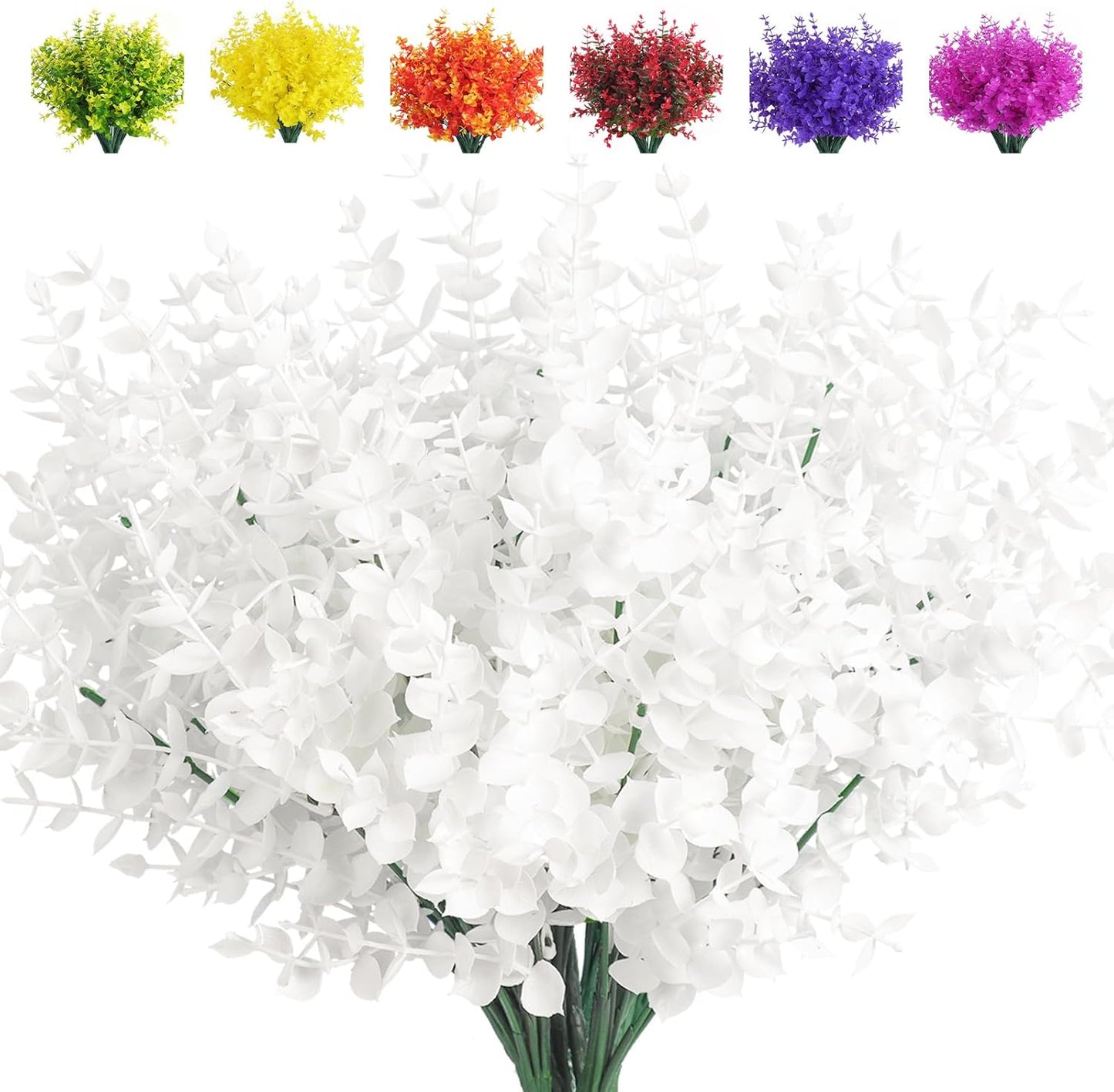 Transform Your Space with 8 Bundles of Lifelike Artificial Fall Flowers - Vibrant Green and Orange Faux Plants for Year-Round Indoor and Outdoor Décor