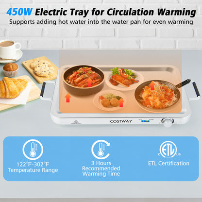 Ultimate 2-in-1 Electric Warming Tray with Precision Temperature Control for Perfectly Warmed Dishes