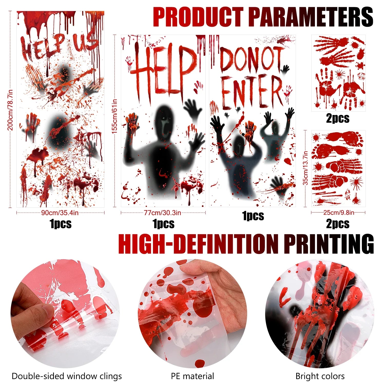 Spook-tacular Halloween Window Clings: Scary Handprint & Footprint Stickers to Haunt Your Neighbors!