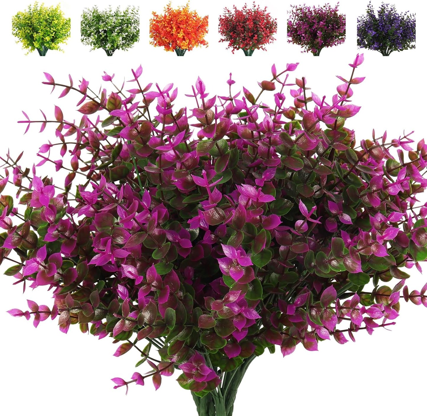 Transform Your Space with 8 Bundles of Lifelike Artificial Fall Flowers - Vibrant Green and Orange Faux Plants for Year-Round Indoor and Outdoor Décor