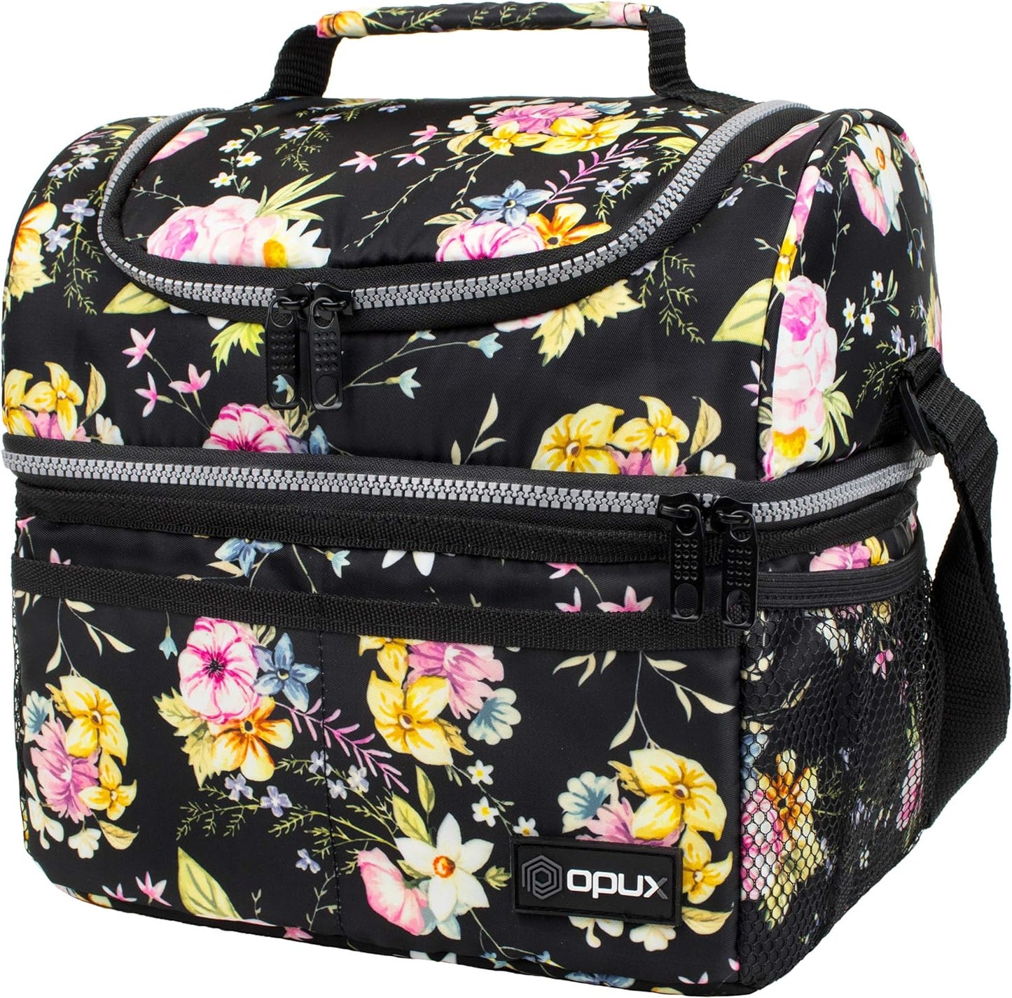 Lunch Box, Insulated Large Double Decker Leak Proof for Men or Women for Work or Game Day.