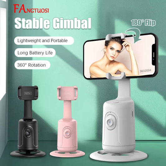 360 Face Tracking Rotation Gimbal Stabilizer Monopod Desktop 