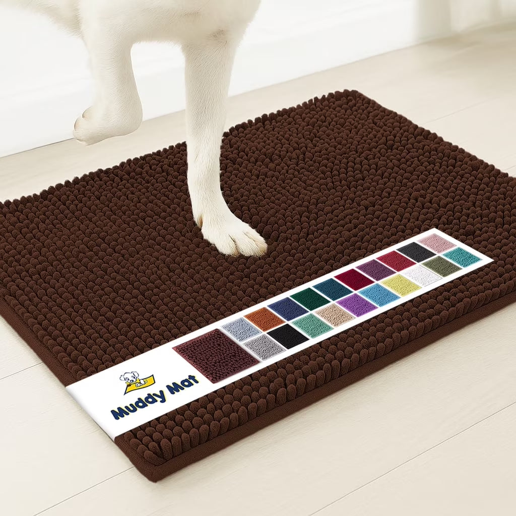 ® AS-SEEN-ON-TV Highly Absorbent Microfiber Dog Door Mat and Pet Rug, Non Slip Thick Washable Area for Entry, Bath or Kitchen