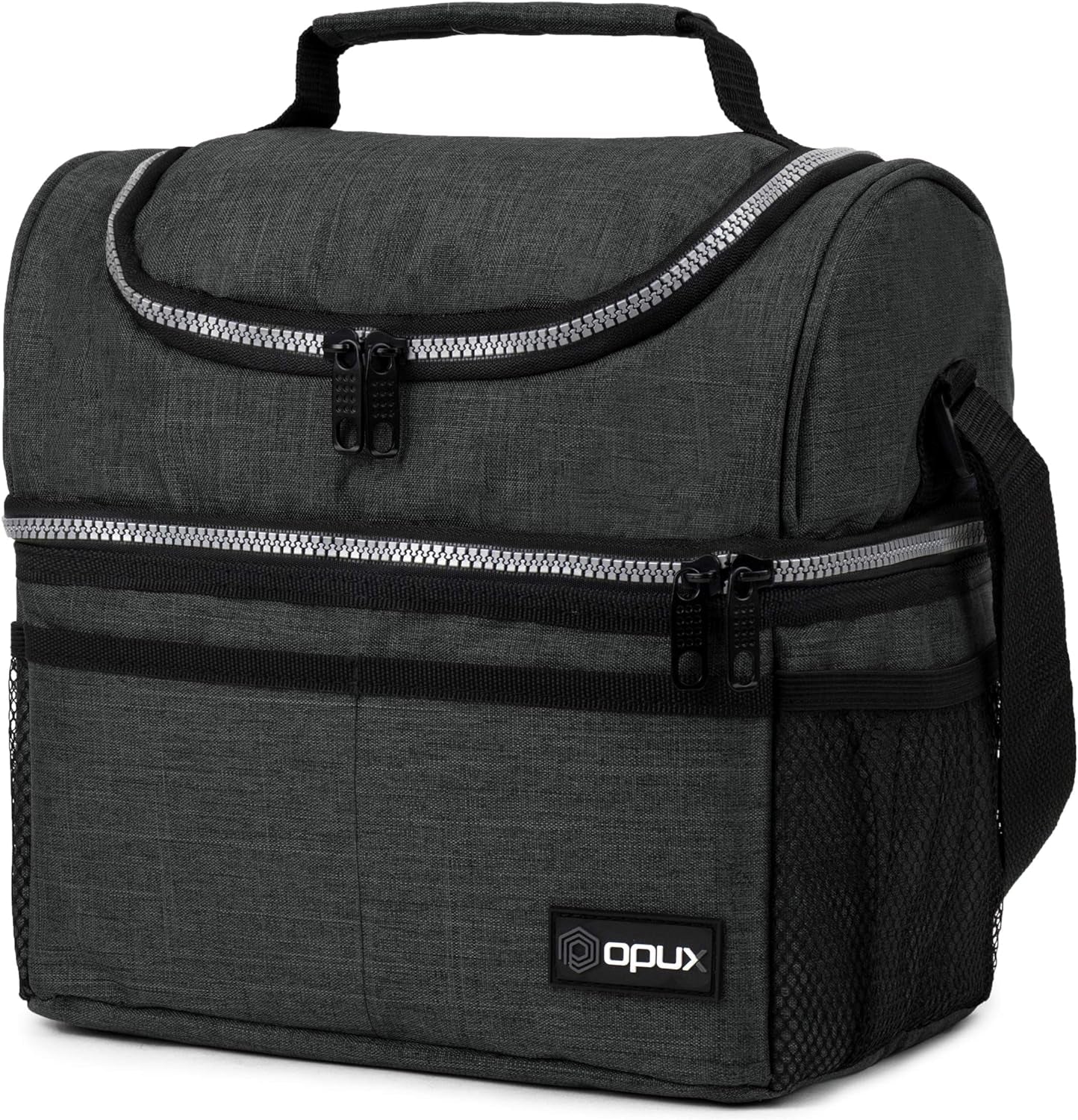 Lunch Box, Insulated Large Double Decker Leak Proof for Men or Women for Work or Game Day.