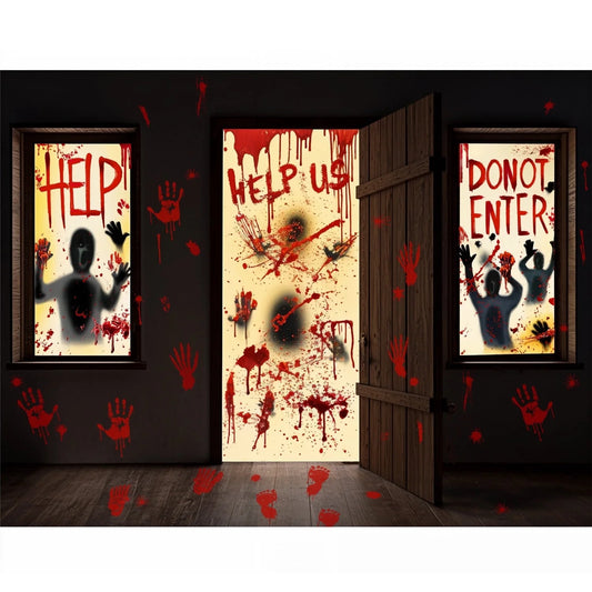 Spook-tacular Halloween Window Clings: Scary Handprint & Footprint Stickers to Haunt Your Neighbors!