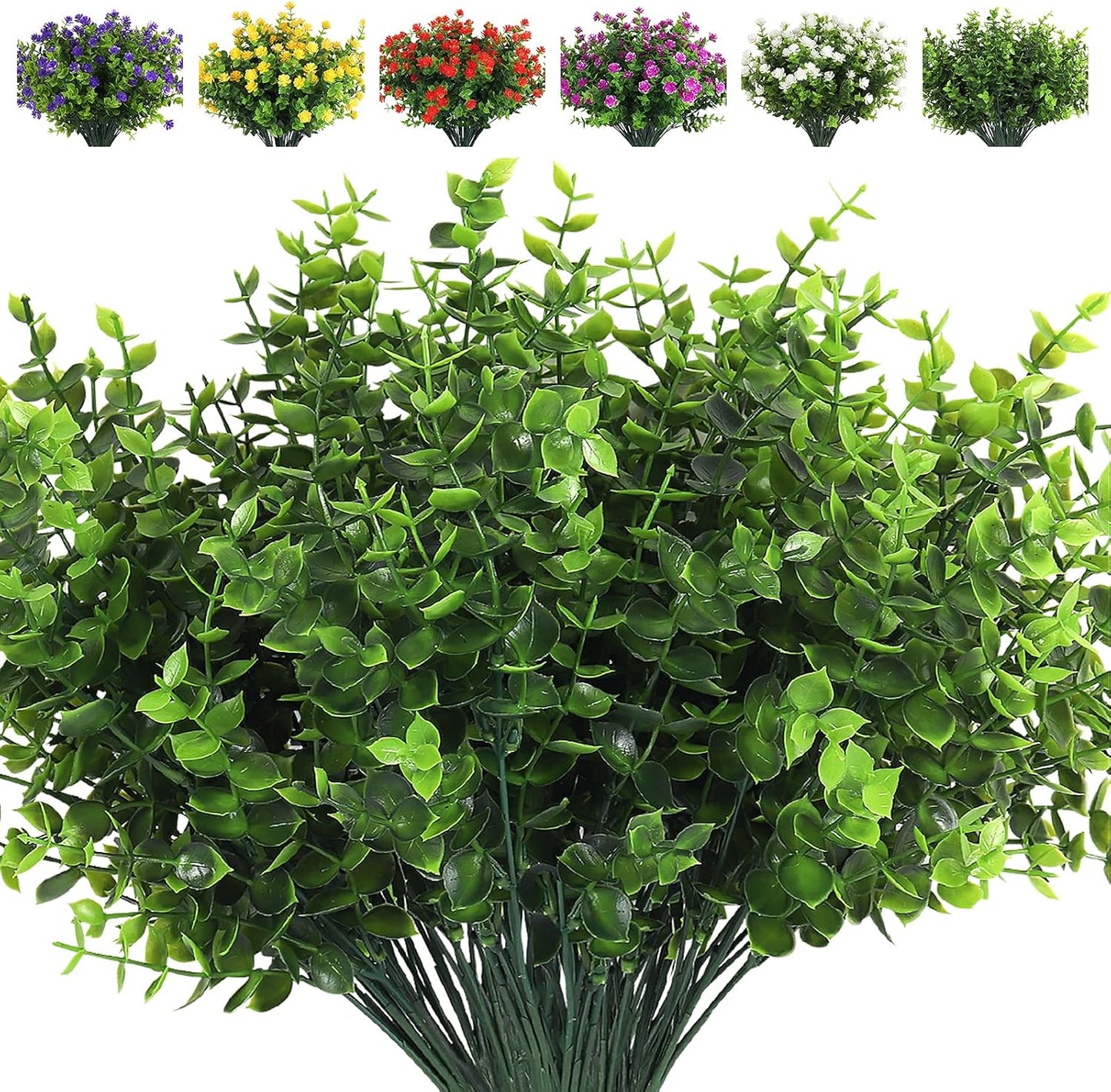 Transform Your Space with 8 Bundles of Lifelike Artificial Fall Flowers - Vibrant Green and Orange Faux Plants for Year-Round Indoor and Outdoor Décor