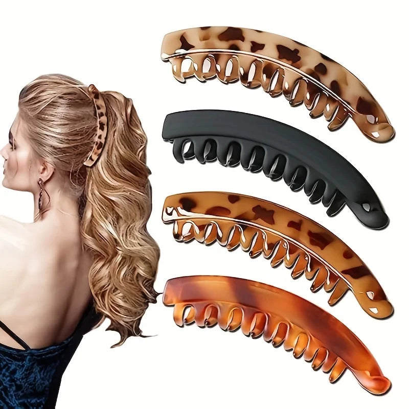 Stylish Matte Banana Hair Clip - Fish Shaped Ponytail Headband for Women - Perfect Hair Accessory for Any Occasion