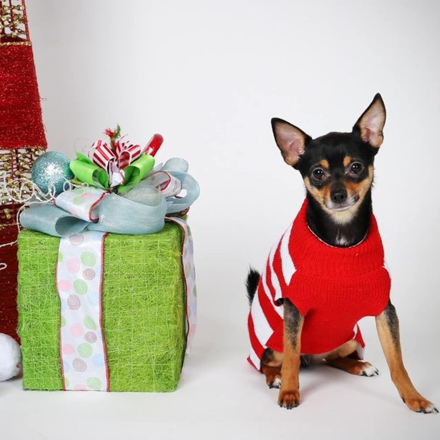 Adorable Knitted Dog Christmas Sweater with Cute Reindeer Design - Perfect Holiday Outfit for Small, Medium, and Large Pets!