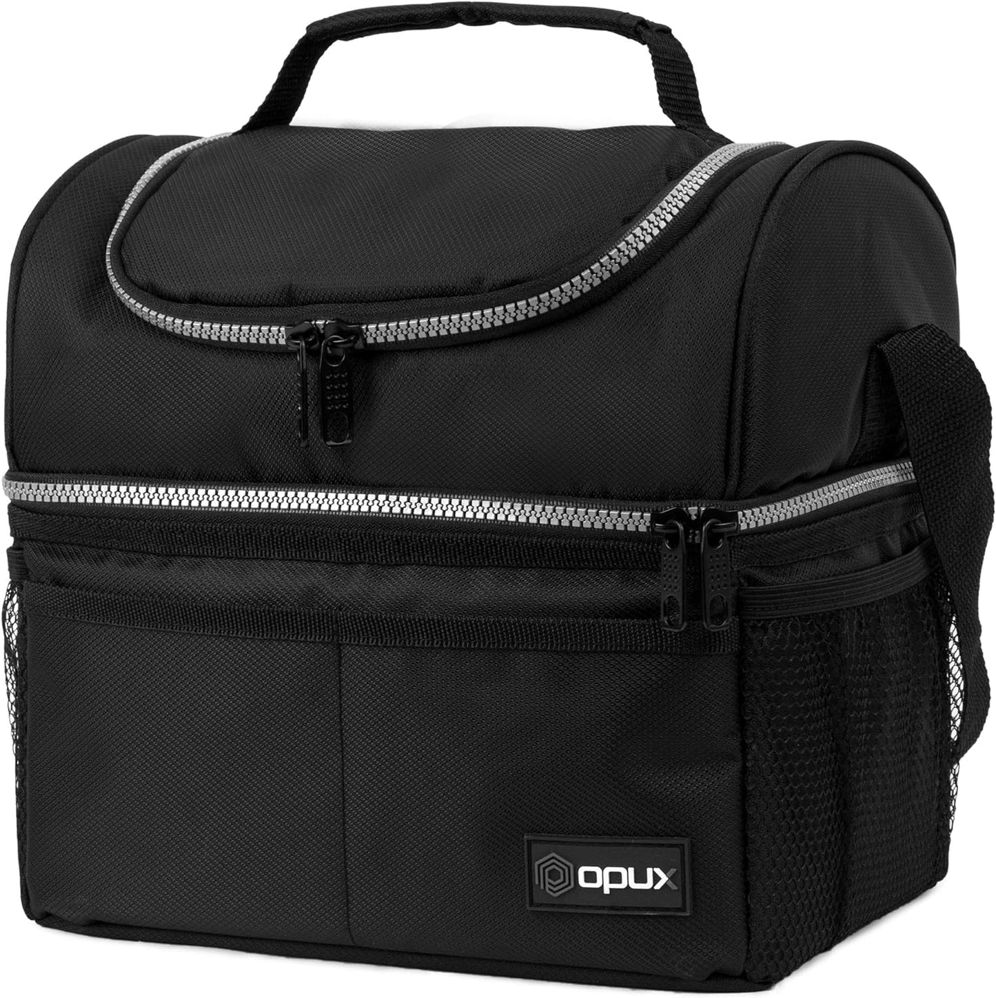 Lunch Box, Insulated Large Double Decker Leak Proof for Men or Women for Work or Game Day.