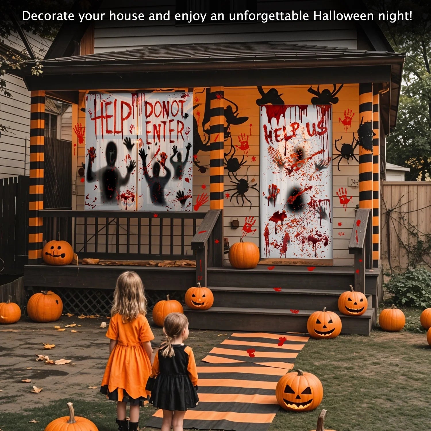 Spook-tacular Halloween Window Clings: Scary Handprint & Footprint Stickers to Haunt Your Neighbors!