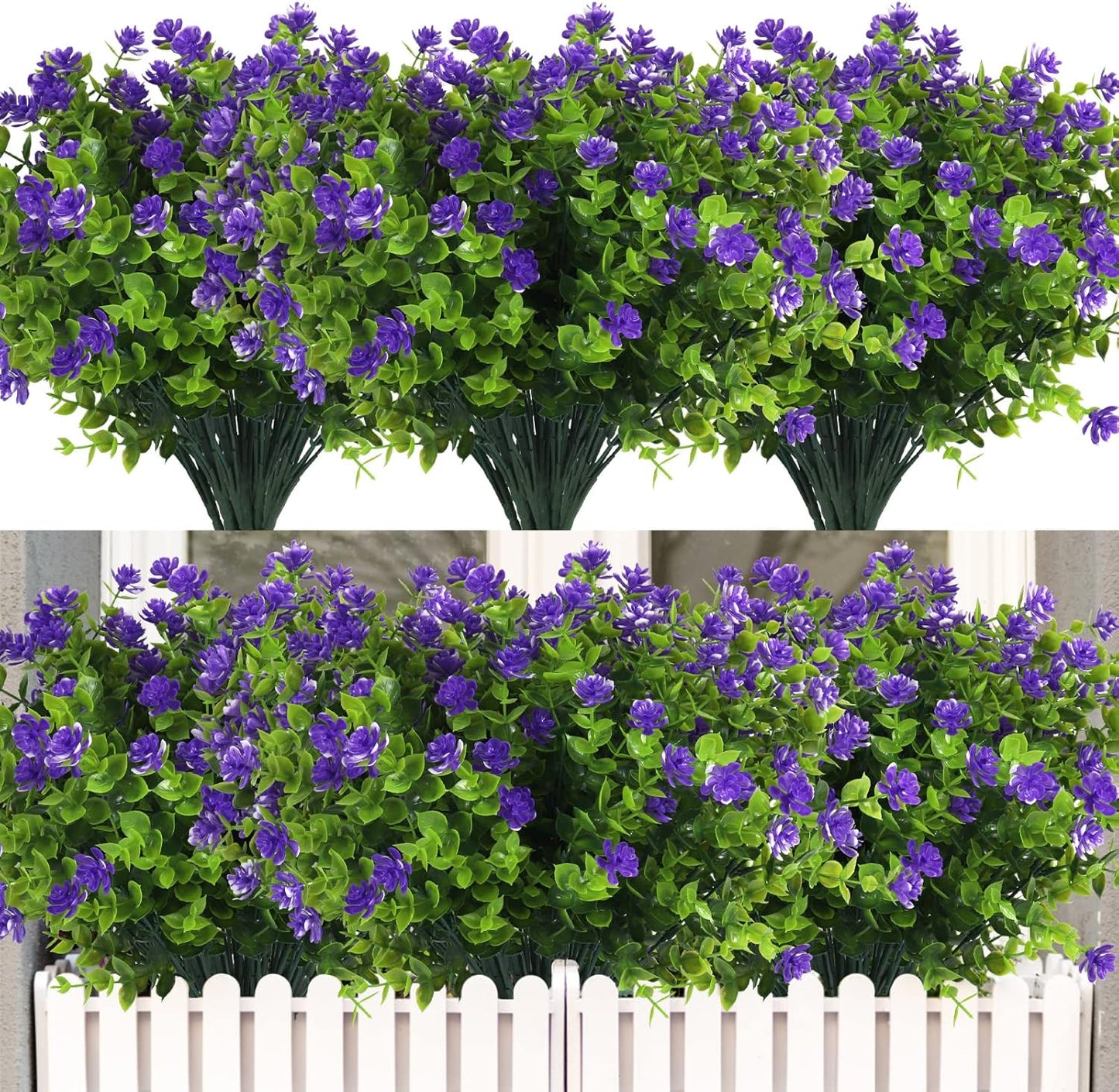 Transform Your Space with 8 Bundles of Lifelike Artificial Fall Flowers - Vibrant Green and Orange Faux Plants for Year-Round Indoor and Outdoor Décor
