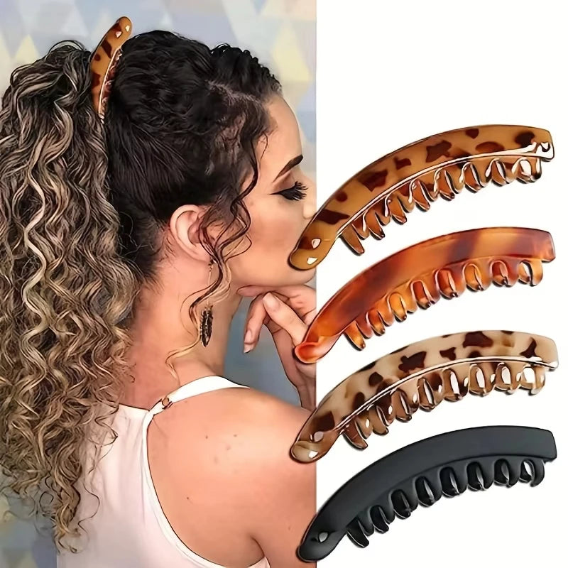 Stylish Matte Banana Hair Clip - Fish Shaped Ponytail Headband for Women - Perfect Hair Accessory for Any Occasion