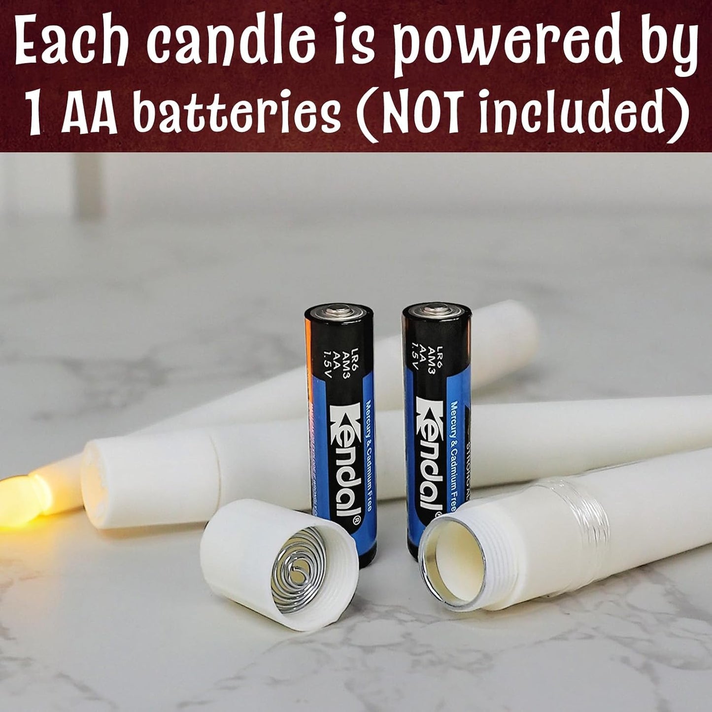 Halloween Decorations - 12 Pcs Magic Flickering Warm Light Flameless Floating LED Candles also for Christmas Decor