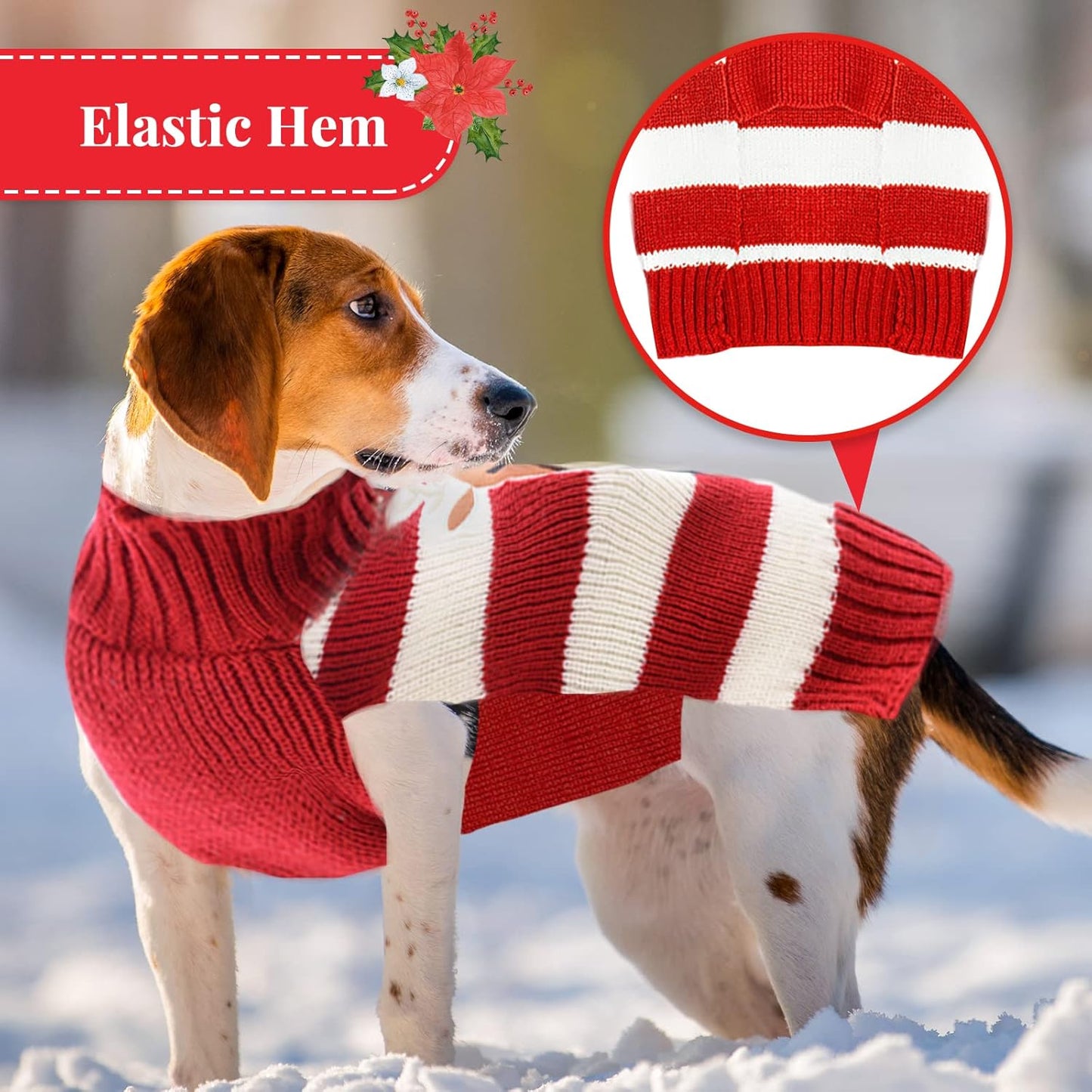 Adorable Knitted Dog Christmas Sweater with Cute Reindeer Design - Perfect Holiday Outfit for Small, Medium, and Large Pets!