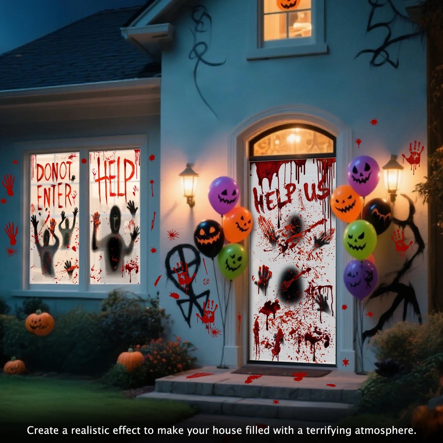 Spook-tacular Halloween Window Clings: Scary Handprint & Footprint Stickers to Haunt Your Neighbors!