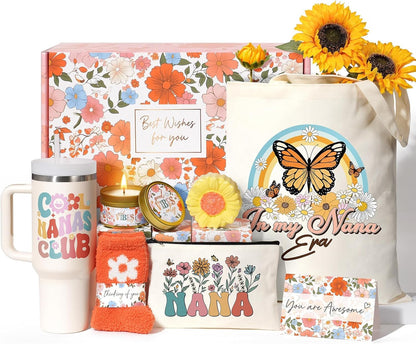 Christian Faith Gifts for Women - Religious Catholic Sunflower Inspirational Spiritual Gift for Mom, Grandma, Sister, Coworker with Makeup Bag and 40 OZ Tumbler