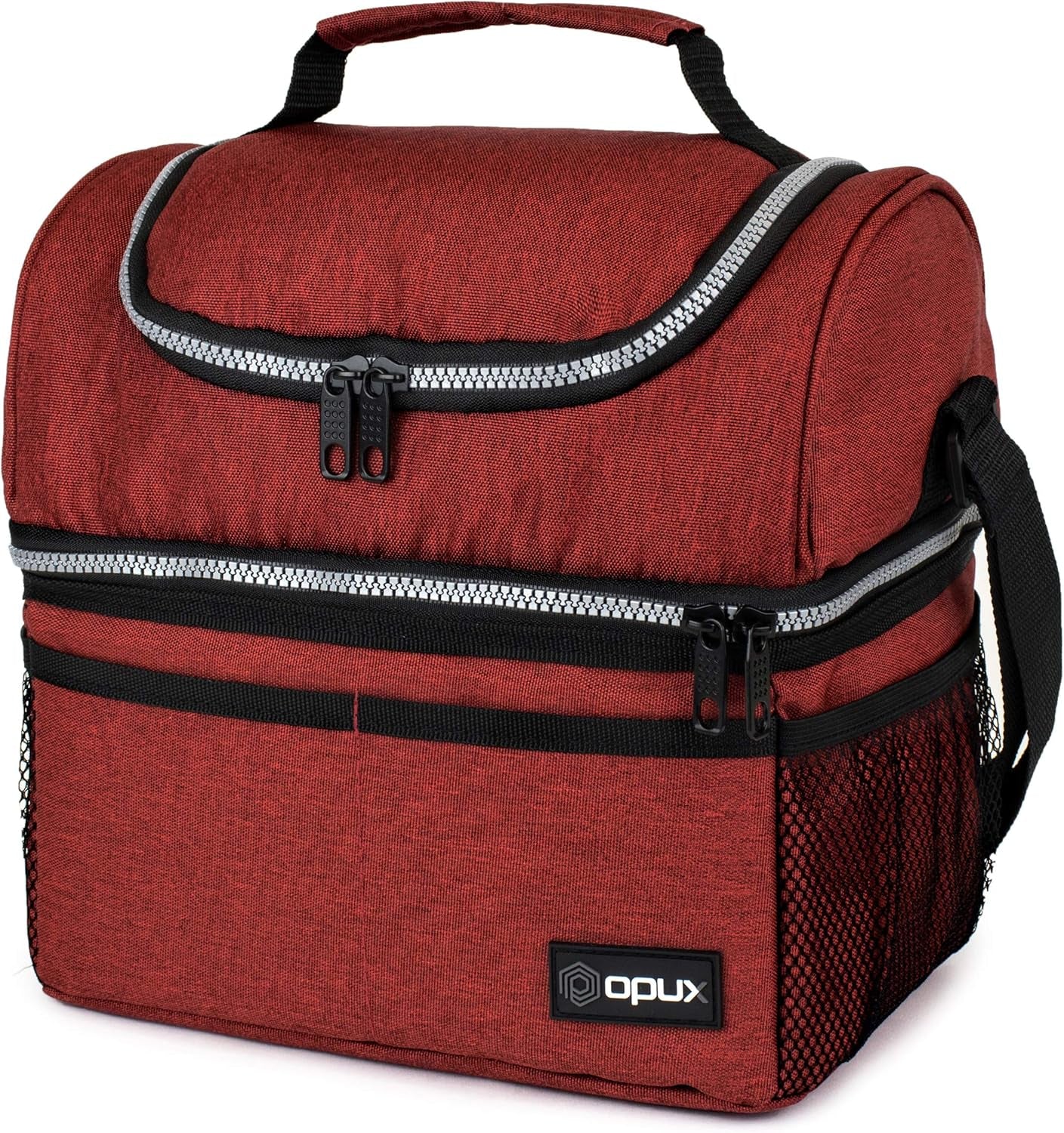 Lunch Box, Insulated Large Double Decker Leak Proof for Men or Women for Work or Game Day.
