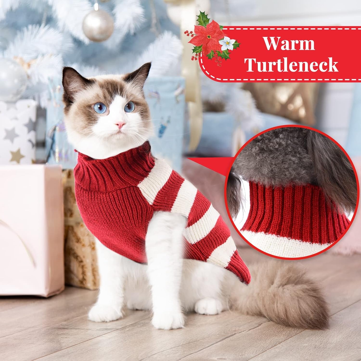 Adorable Knitted Dog Christmas Sweater with Cute Reindeer Design - Perfect Holiday Outfit for Small, Medium, and Large Pets!