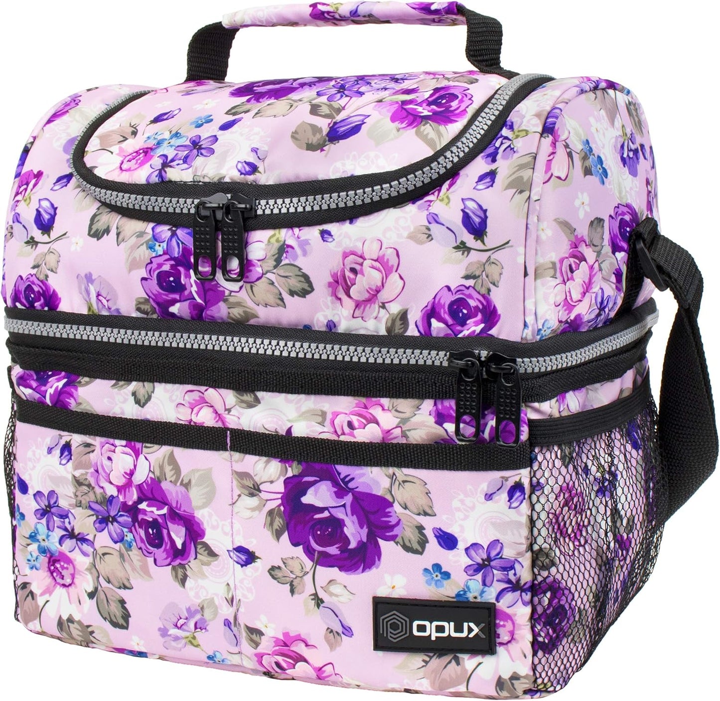 Lunch Box, Insulated Large Double Decker Leak Proof for Men or Women for Work or Game Day.