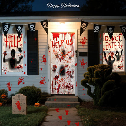 Spook-tacular Halloween Window Clings: Scary Handprint & Footprint Stickers to Haunt Your Neighbors!