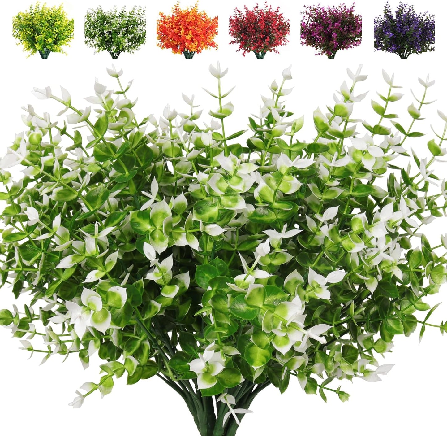Transform Your Space with 8 Bundles of Lifelike Artificial Fall Flowers - Vibrant Green and Orange Faux Plants for Year-Round Indoor and Outdoor Décor