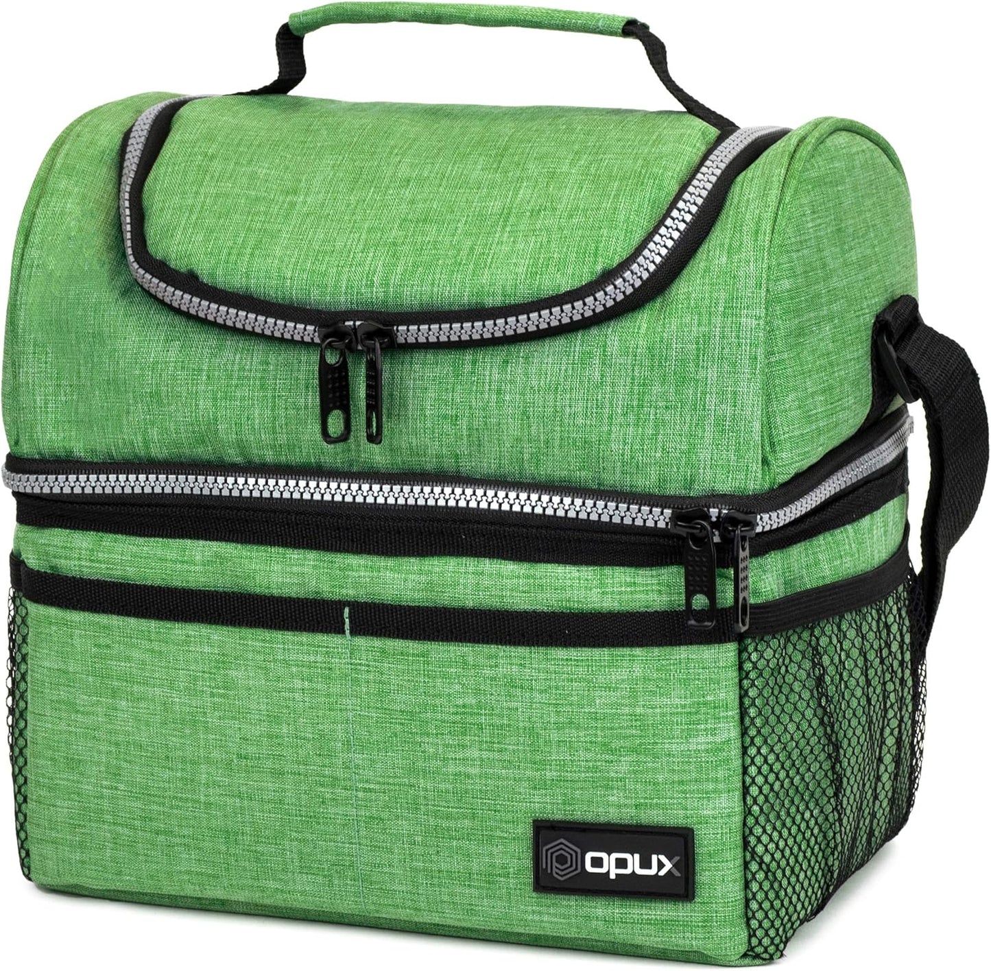 Lunch Box, Insulated Large Double Decker Leak Proof for Men or Women for Work or Game Day.