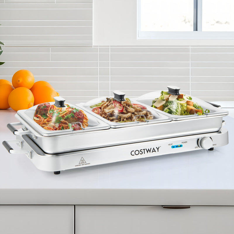 Ultimate 2-in-1 Electric Warming Tray with Precision Temperature Control for Perfectly Warmed Dishes