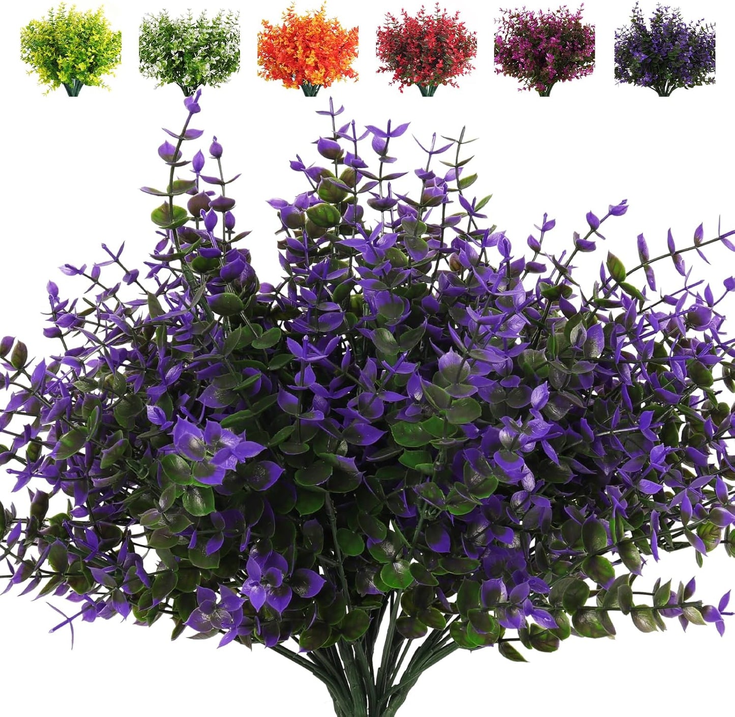 Transform Your Space with 8 Bundles of Lifelike Artificial Fall Flowers - Vibrant Green and Orange Faux Plants for Year-Round Indoor and Outdoor Décor