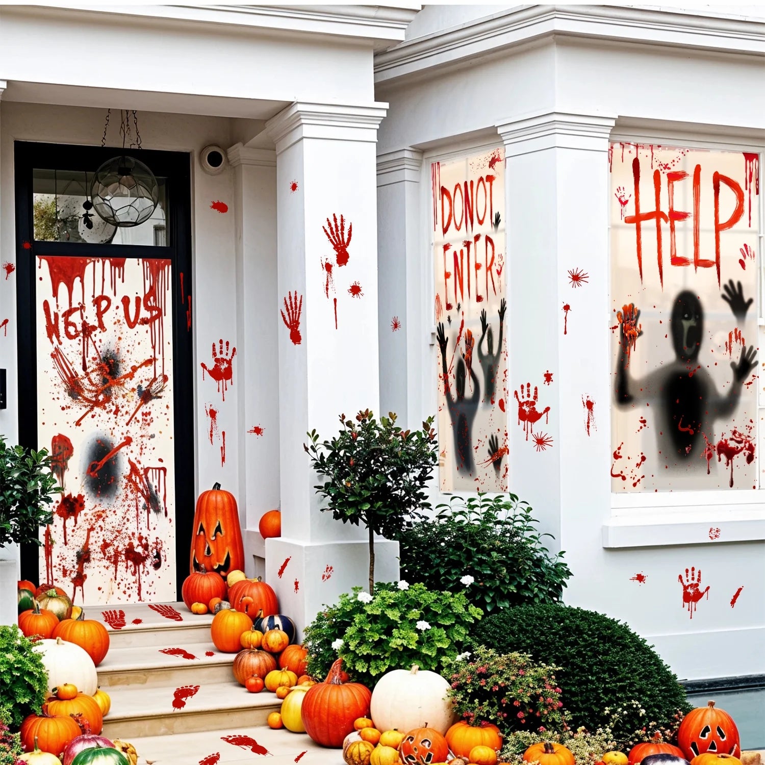 Spook-tacular Halloween Window Clings: Scary Handprint & Footprint Stickers to Haunt Your Neighbors!