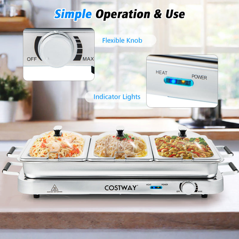 Ultimate 2-in-1 Electric Warming Tray with Precision Temperature Control for Perfectly Warmed Dishes