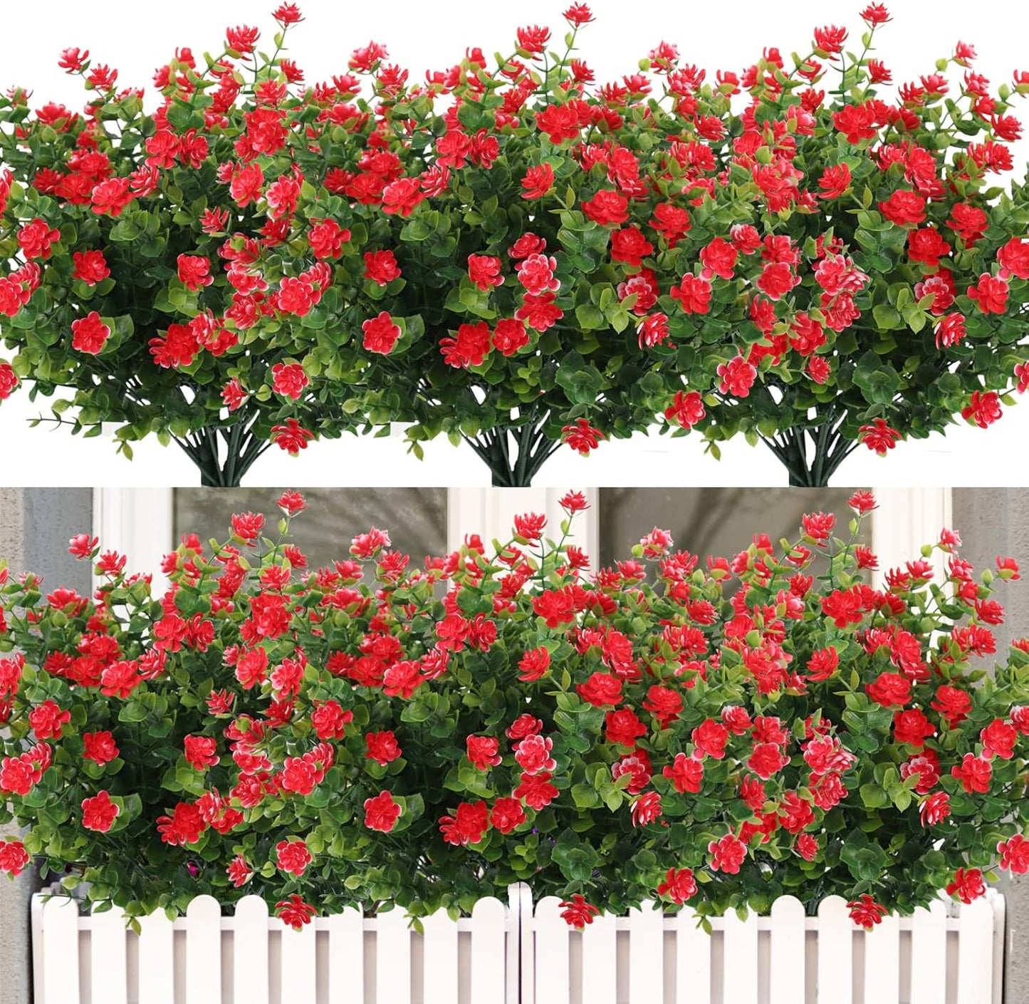 Transform Your Space with 8 Bundles of Lifelike Artificial Fall Flowers - Vibrant Green and Orange Faux Plants for Year-Round Indoor and Outdoor Décor