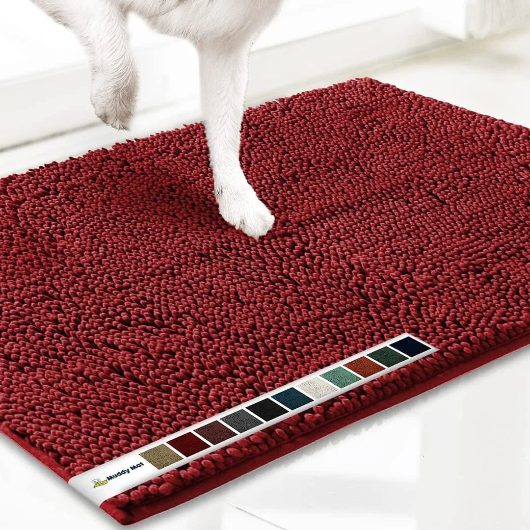 ® AS-SEEN-ON-TV Highly Absorbent Microfiber Dog Door Mat and Pet Rug, Non Slip Thick Washable Area for Entry, Bath or Kitchen