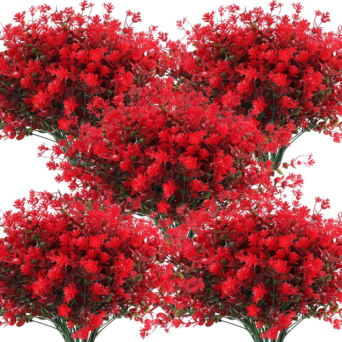 Transform Your Space with 8 Bundles of Lifelike Artificial Fall Flowers - Vibrant Green and Orange Faux Plants for Year-Round Indoor and Outdoor Décor